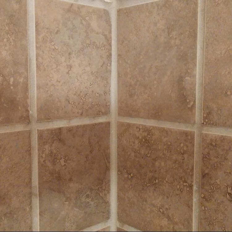 Close up of tile and grout